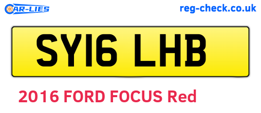 SY16LHB are the vehicle registration plates.