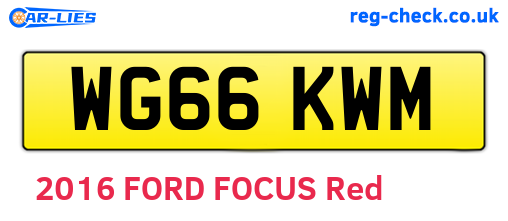 WG66KWM are the vehicle registration plates.