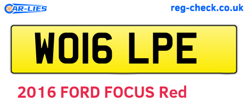 WO16LPE are the vehicle registration plates.