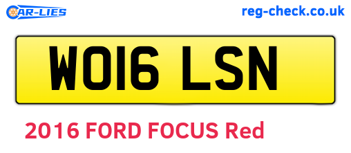 WO16LSN are the vehicle registration plates.