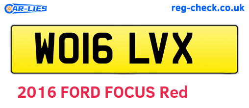 WO16LVX are the vehicle registration plates.