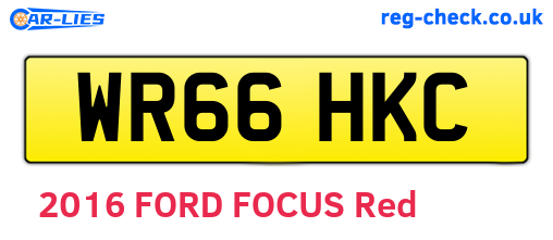 WR66HKC are the vehicle registration plates.