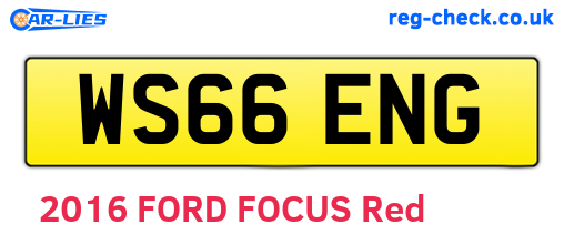 WS66ENG are the vehicle registration plates.