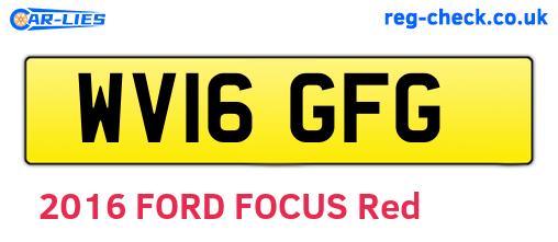 WV16GFG are the vehicle registration plates.