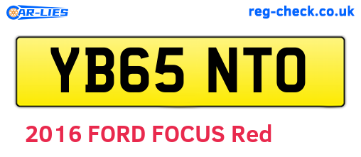 YB65NTO are the vehicle registration plates.