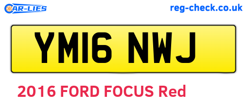 YM16NWJ are the vehicle registration plates.