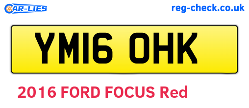 YM16OHK are the vehicle registration plates.