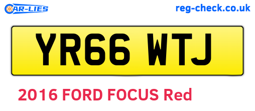 YR66WTJ are the vehicle registration plates.