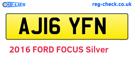 AJ16YFN are the vehicle registration plates.