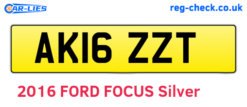 AK16ZZT are the vehicle registration plates.