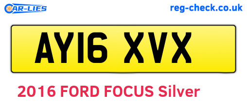 AY16XVX are the vehicle registration plates.