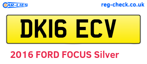 DK16ECV are the vehicle registration plates.