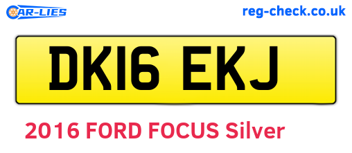 DK16EKJ are the vehicle registration plates.