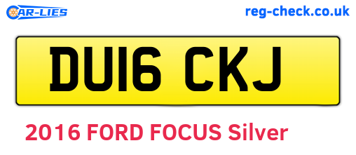 DU16CKJ are the vehicle registration plates.