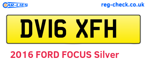 DV16XFH are the vehicle registration plates.