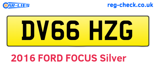 DV66HZG are the vehicle registration plates.