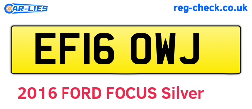 EF16OWJ are the vehicle registration plates.