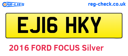 EJ16HKY are the vehicle registration plates.