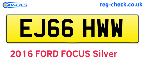 EJ66HWW are the vehicle registration plates.