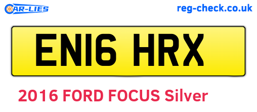EN16HRX are the vehicle registration plates.