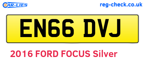 EN66DVJ are the vehicle registration plates.