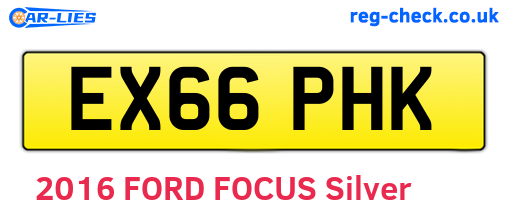 EX66PHK are the vehicle registration plates.