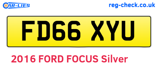 FD66XYU are the vehicle registration plates.