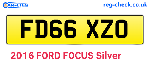 FD66XZO are the vehicle registration plates.