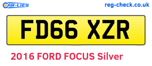 FD66XZR are the vehicle registration plates.