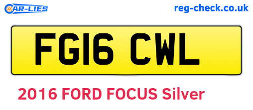 FG16CWL are the vehicle registration plates.