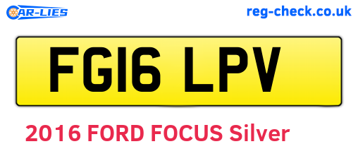 FG16LPV are the vehicle registration plates.