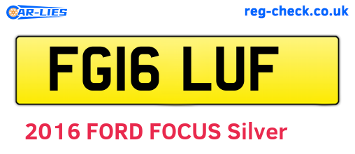 FG16LUF are the vehicle registration plates.