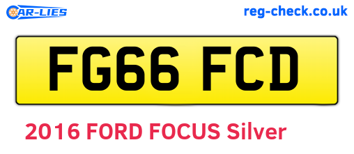 FG66FCD are the vehicle registration plates.