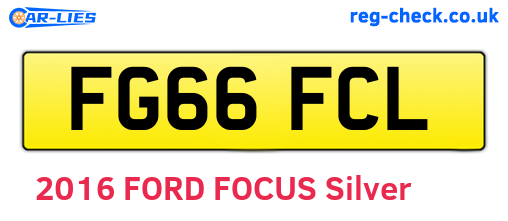FG66FCL are the vehicle registration plates.