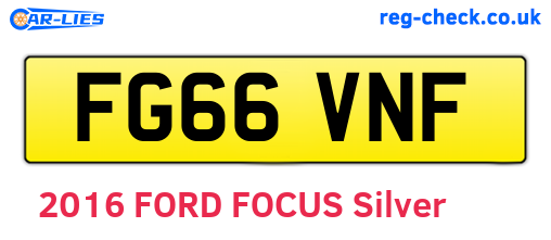 FG66VNF are the vehicle registration plates.