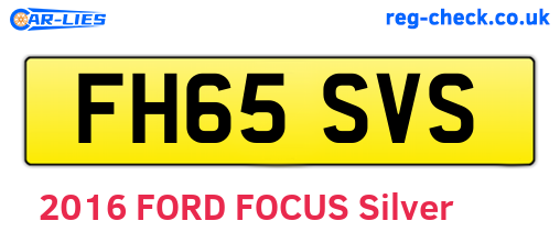 FH65SVS are the vehicle registration plates.