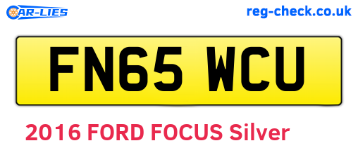 FN65WCU are the vehicle registration plates.