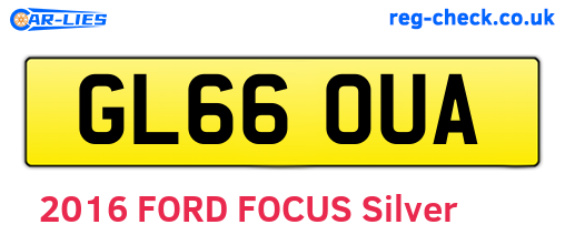 GL66OUA are the vehicle registration plates.