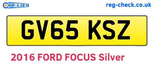 GV65KSZ are the vehicle registration plates.