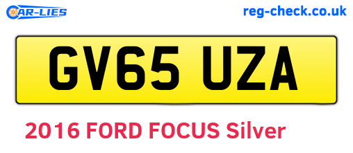 GV65UZA are the vehicle registration plates.