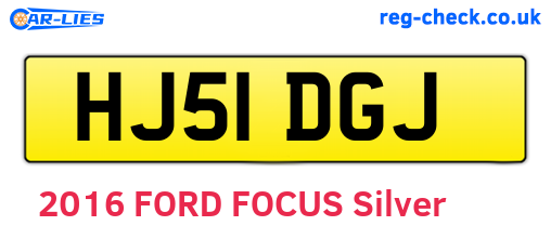 HJ51DGJ are the vehicle registration plates.