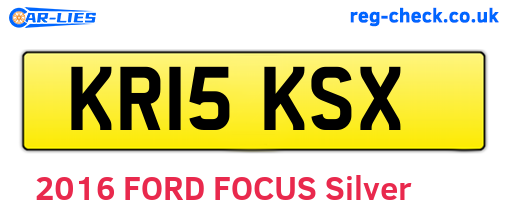 KR15KSX are the vehicle registration plates.