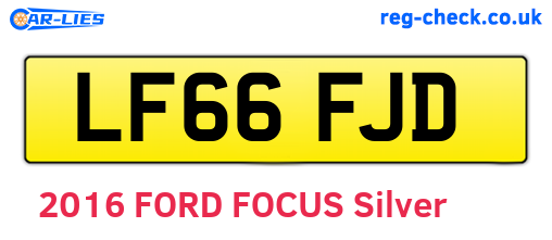 LF66FJD are the vehicle registration plates.