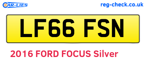 LF66FSN are the vehicle registration plates.