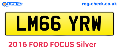 LM66YRW are the vehicle registration plates.