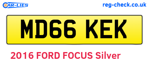 MD66KEK are the vehicle registration plates.