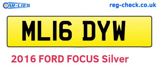 ML16DYW are the vehicle registration plates.