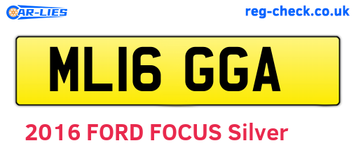 ML16GGA are the vehicle registration plates.