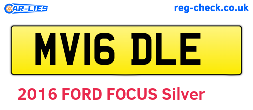 MV16DLE are the vehicle registration plates.