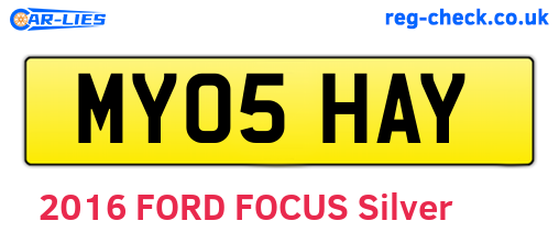 MY05HAY are the vehicle registration plates.